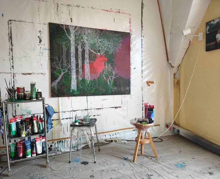 Original Expressionism Animal Mixed Media by Cécile Duchêne Malissin