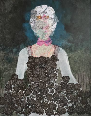 Original Figurative People Mixed Media by Cécile Duchêne Malissin