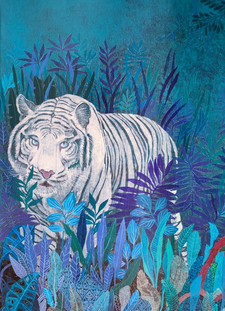 Original Figurative Animal Mixed Media by Cécile Duchêne Malissin