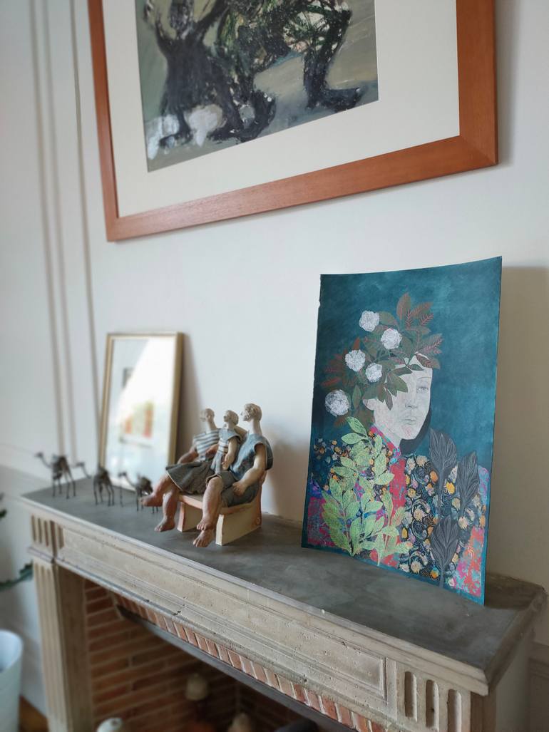 Original Baroque People Mixed Media by Cécile Duchêne Malissin