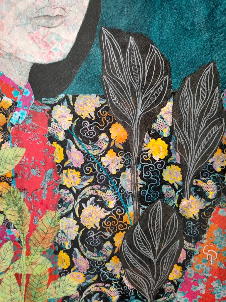 Original Baroque People Mixed Media by Cécile Duchêne Malissin