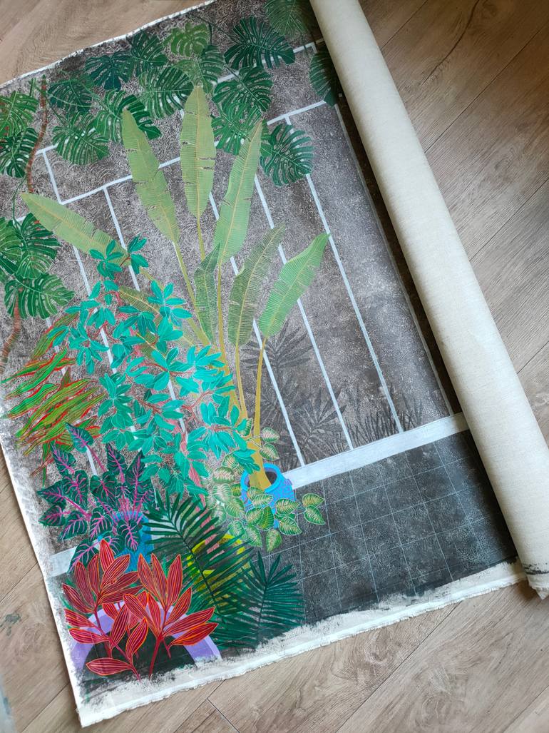 Original Figurative Garden Painting by Cécile Duchêne Malissin