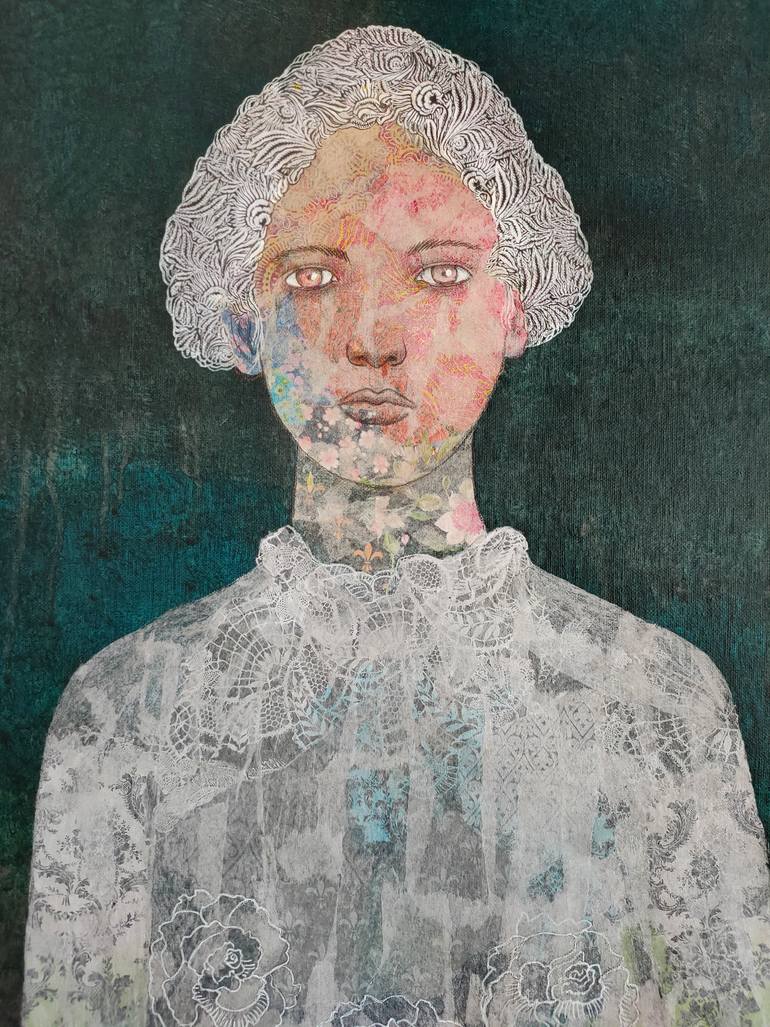 Original Baroque People Mixed Media by Cécile Duchêne Malissin