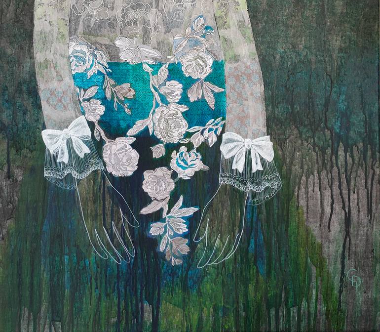 Original Baroque People Mixed Media by Cécile Duchêne Malissin