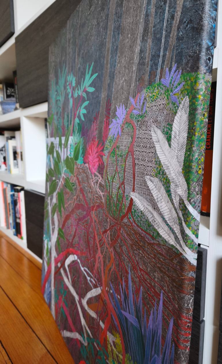 Original Figurative Garden Mixed Media by Cécile Duchêne Malissin