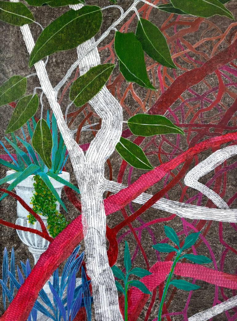 Original Figurative Garden Mixed Media by Cécile Duchêne Malissin