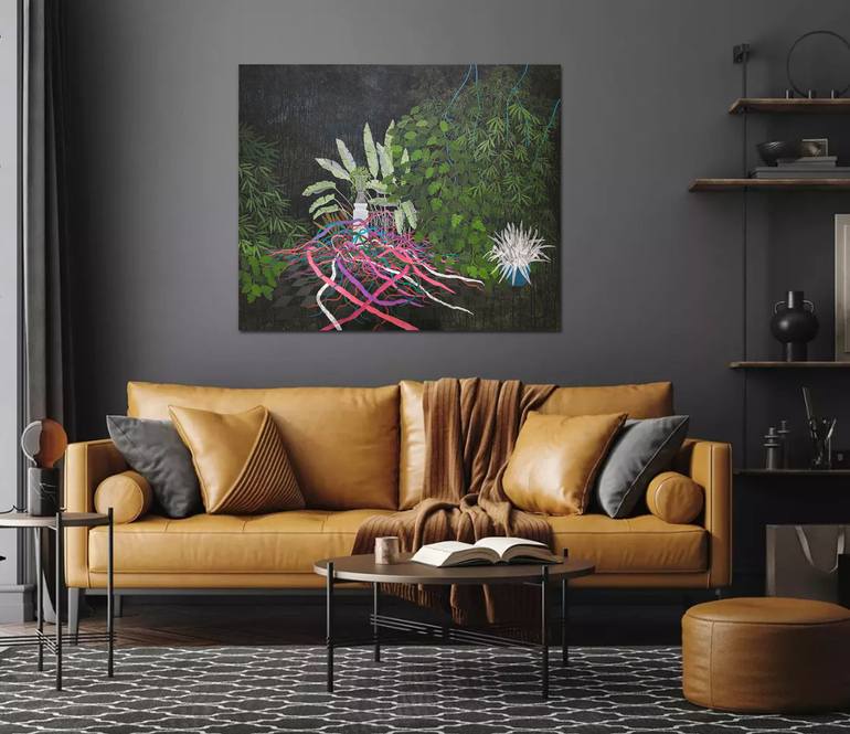 Original Figurative Garden Painting by Cécile Duchêne Malissin