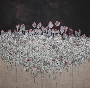 Original Figurative Floral Paintings by Cécile Duchêne Malissin