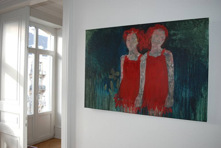 Original People Painting by Cécile Duchêne Malissin