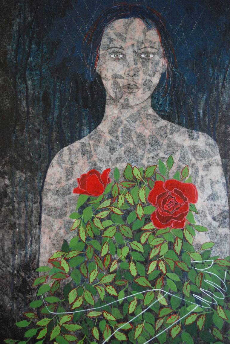 Original Figurative Portrait Painting by Cécile Duchêne Malissin