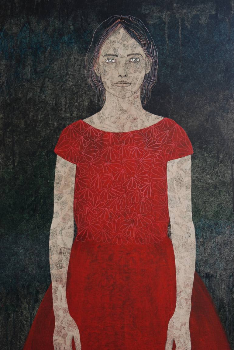 Original Conceptual Portrait Painting by Cécile Duchêne Malissin