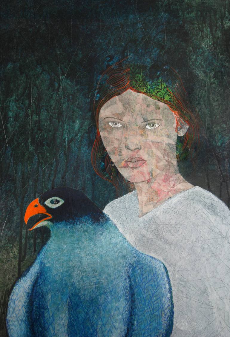 Original Documentary People Painting by Cécile Duchêne Malissin