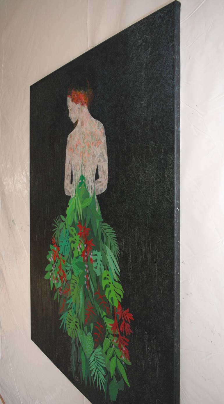 Original Figurative Nude Painting by Cécile Duchêne Malissin