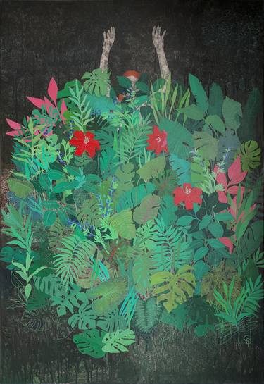 Original Figurative Floral Paintings by Cécile Duchêne Malissin