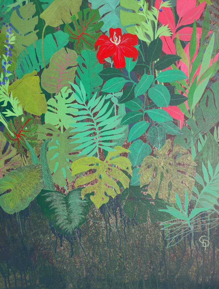 Original Floral Painting by Cécile Duchêne Malissin
