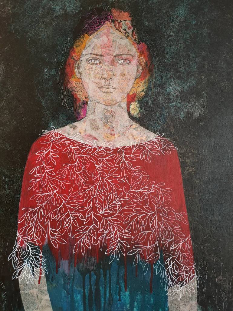 Original Expressionism Portrait Painting by Cécile Duchêne Malissin