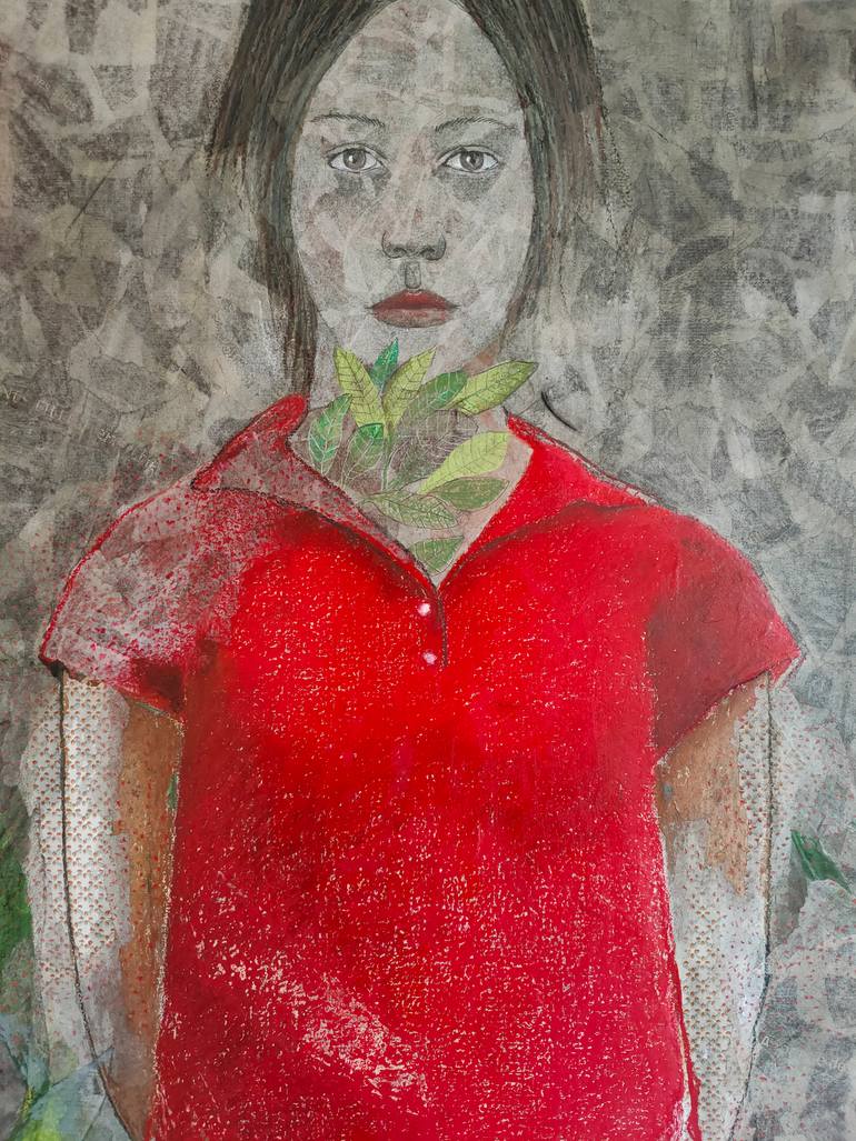 Original Expressionism People Mixed Media by Cécile Duchêne Malissin