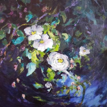 Original Impressionism Floral Paintings by Birgit Huttemann-Holz