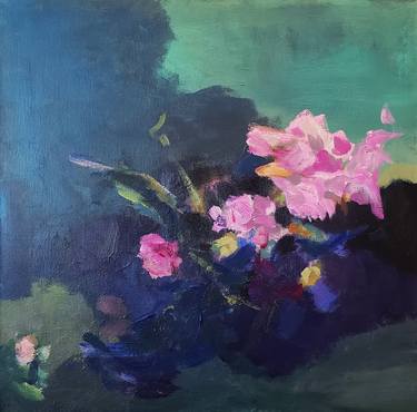 Original Expressionism Floral Paintings by Birgit Huttemann-Holz