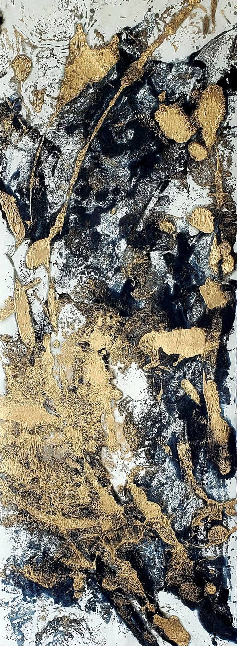 Original Abstract Botanic Printmaking by Birgit Huttemann-Holz