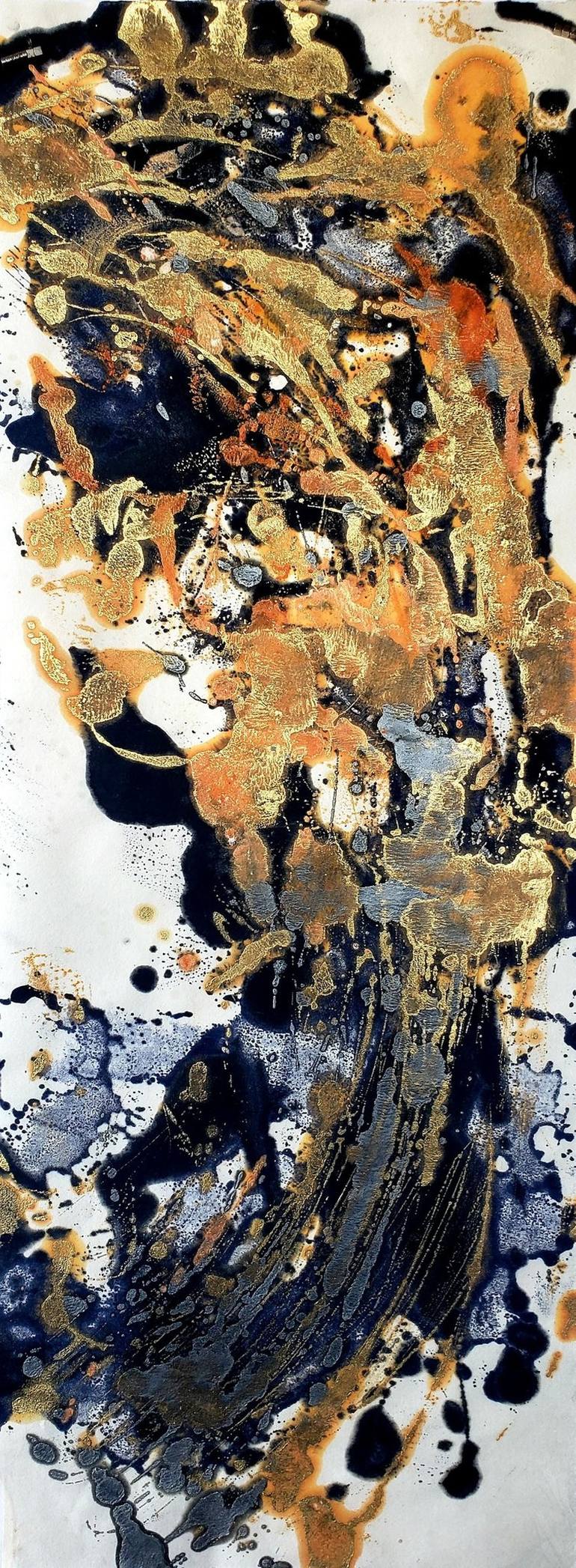 Original Abstract Botanic Printmaking by Birgit Huttemann-Holz