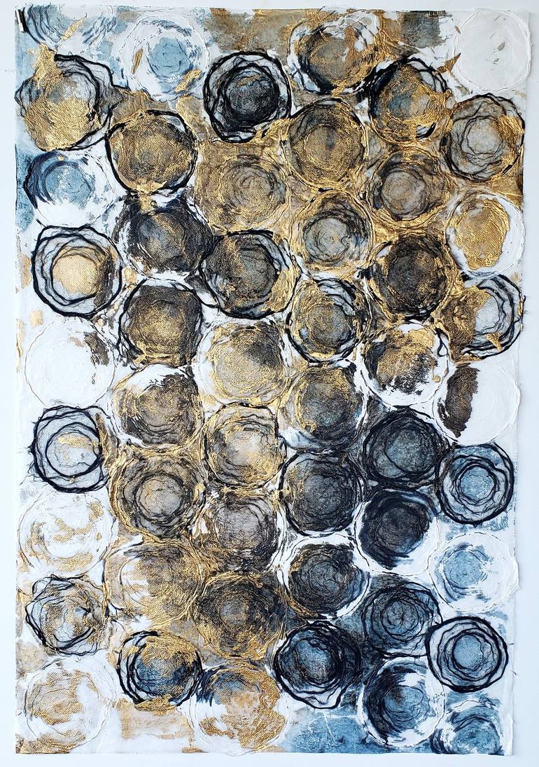 Original Abstract Expressionism Abstract Printmaking by Birgit Huttemann-Holz