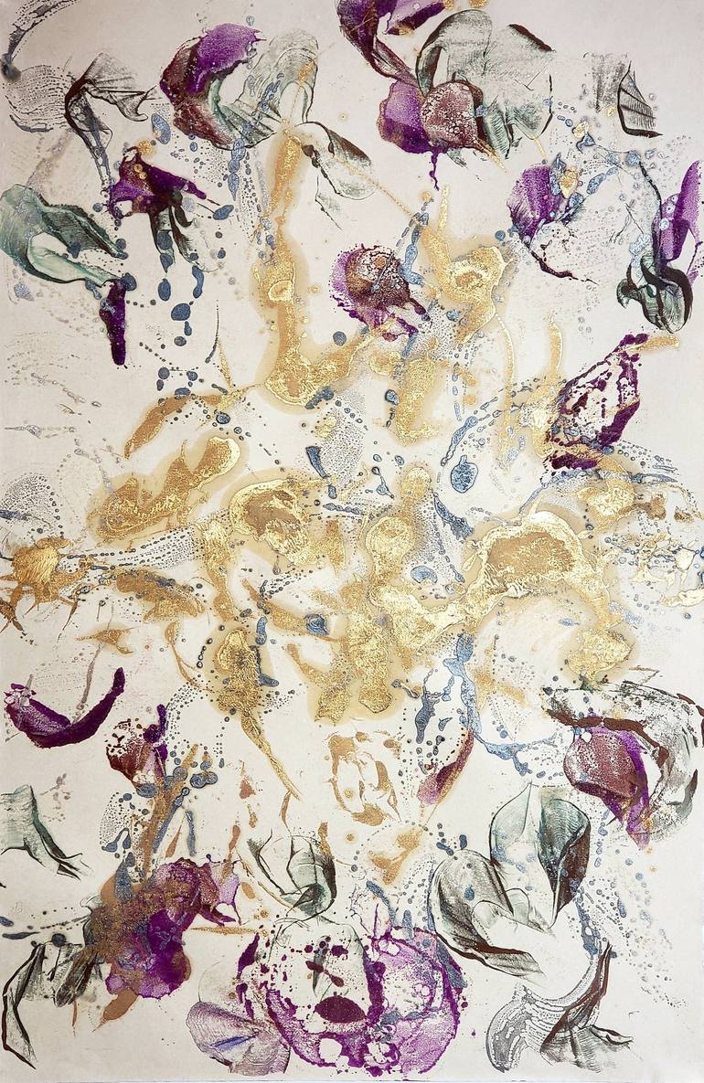 Original Contemporary Abstract Printmaking by Birgit Huttemann-Holz