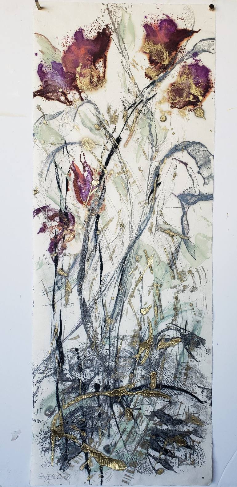 Original Floral Printmaking by Birgit Huttemann-Holz