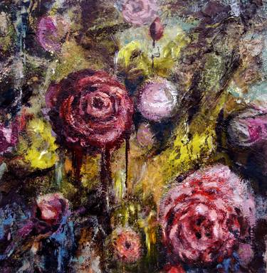 Print of Expressionism Floral Paintings by Birgit Huttemann-Holz