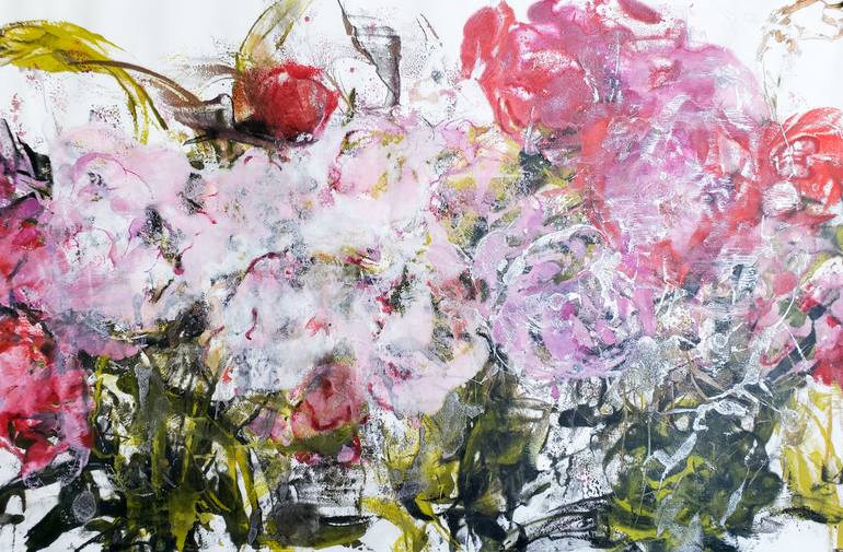 Original Impressionism Abstract Printmaking by Birgit Huttemann-Holz