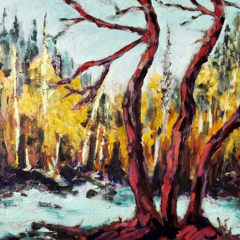 Original Expressionism Landscape Paintings by Birgit Huttemann-Holz