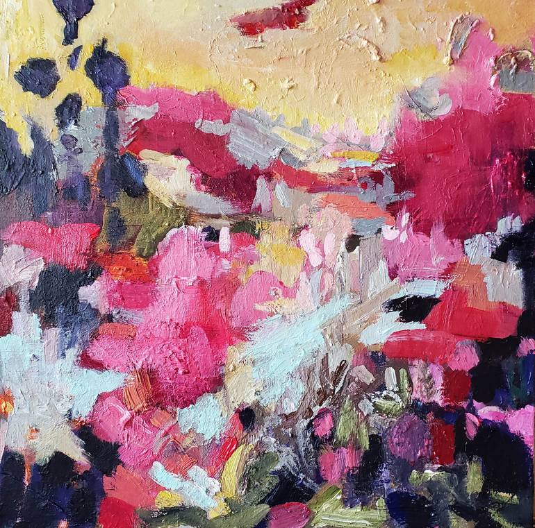 Original Abstract Expressionism Landscape Paintings by Birgit Huttemann-Holz