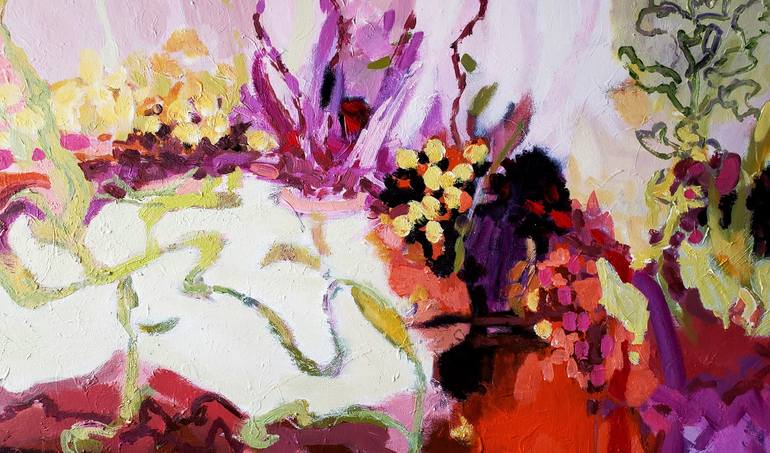 Original Abstract Expressionism Abstract Paintings by Birgit Huttemann-Holz