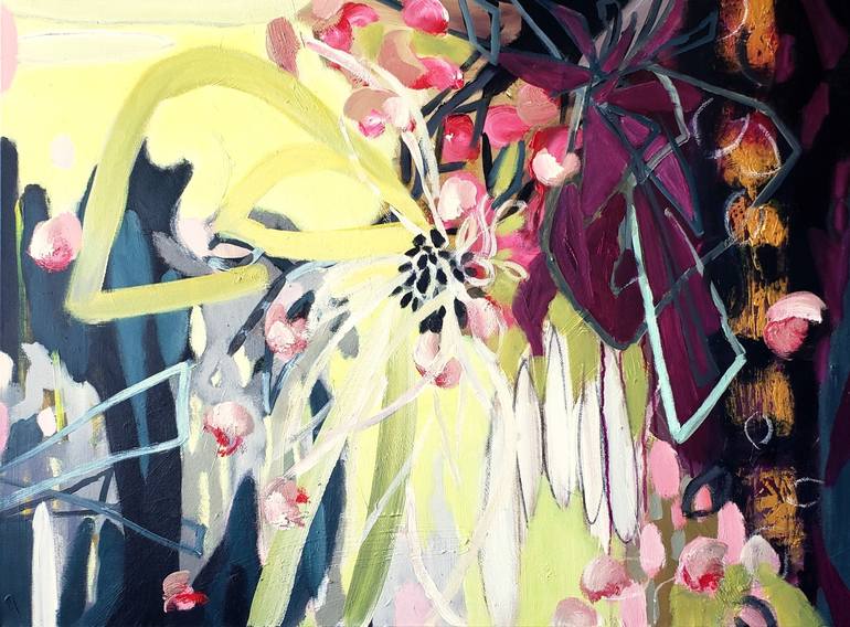 Original Abstract Expressionism Abstract Paintings by Birgit Huttemann-Holz