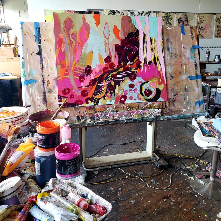 Original Abstract Painting by Birgit Huttemann-Holz