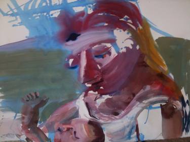 Original Expressionism Women Paintings by louise camrass