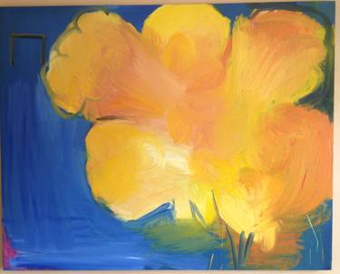 Original Abstract Expressionism Floral Paintings by louise camrass