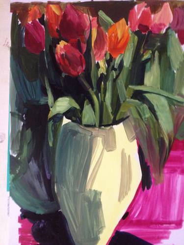 Original Still Life Paintings by louise camrass