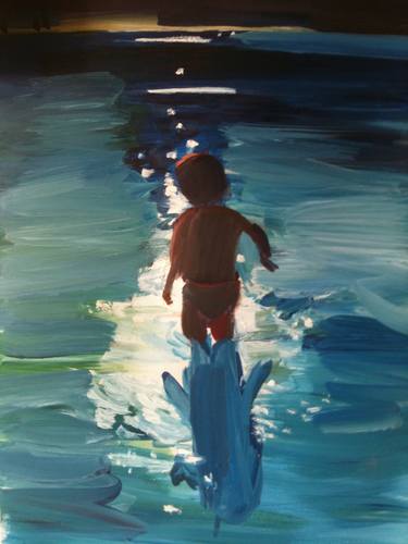 Original Figurative Light Paintings by louise camrass