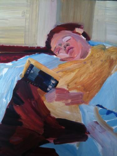 Original Figurative People Paintings by louise camrass