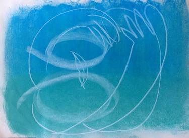blue drawing thumb