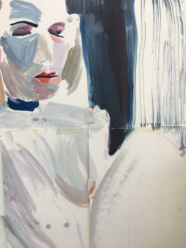 Original Figurative Women Paintings by louise camrass