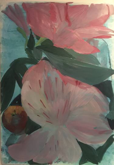 Print of Floral Paintings by louise camrass