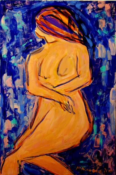 Original Abstract Nude Paintings by MICHAEL KUEGLE