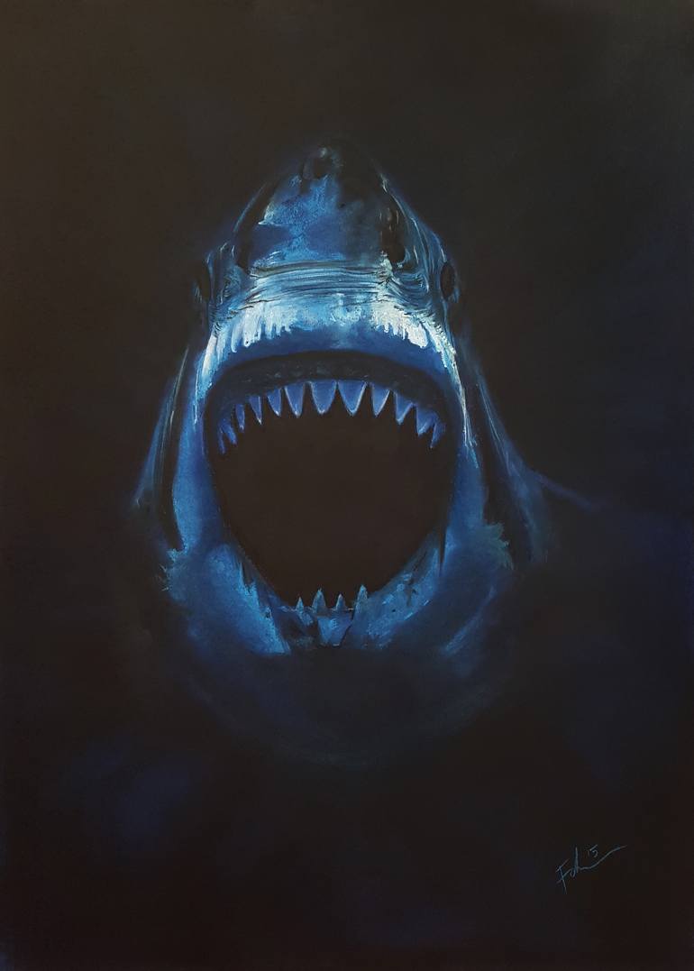 shark bite drawing