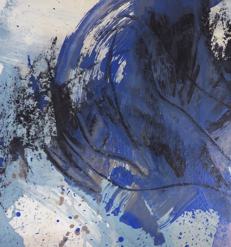 Original Abstract Expressionism Abstract Painting by Ln Le Cheviller