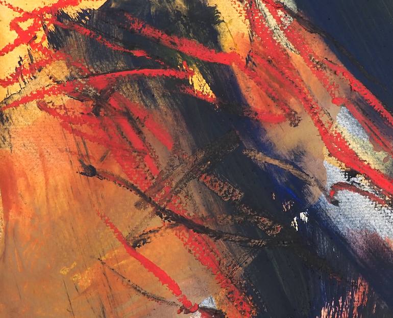 Original Abstract Expressionism Abstract Painting by Ln Le Cheviller