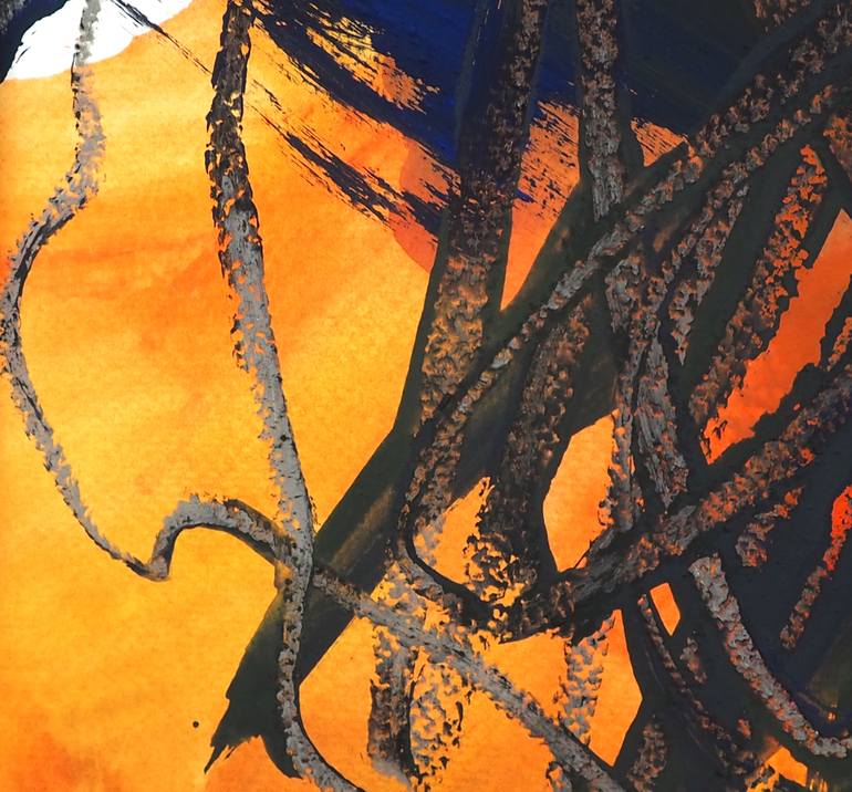 Original Abstract Expressionism Abstract Painting by Ln Le Cheviller