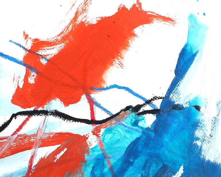 Original Abstract Expressionism Abstract Painting by Ln Le Cheviller