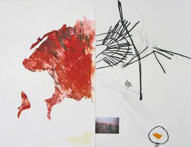 Original Abstract Landscape Drawings by LN Le Cheviller